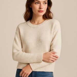 Lucky Brand Cream Knit Sweater (XL)